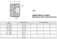 堵頭—英雄管外螺紋內(nèi)六角堵頭