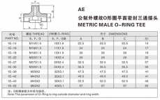 焊接式管接頭—公制外螺紋O形圈平面密封三通接頭