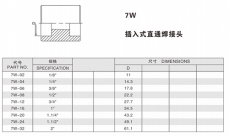 焊接式管接頭—插入式直通焊接頭