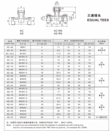 卡套式管接頭—三通接頭