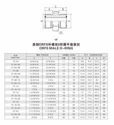 焊接式管接頭—美制ORFS外螺紋0形圈平面密封