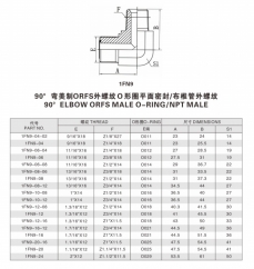 焊接式管接頭—90°彎美制ORFS外螺紋Ｏ形圈平面密封/布椎管外螺紋