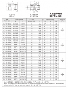 卡套式管接頭—英錐管外螺紋