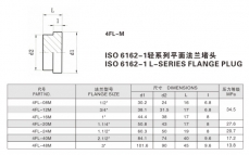法蘭接頭—ISO 6162-1輕系列平面法蘭堵頭